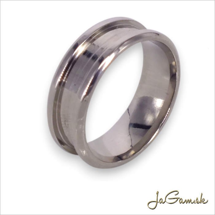 Základ na prsteň s drážkou CHIRURGICKÁ OCEĽ (ch1727)